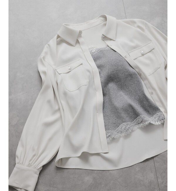 VIS「カップ付きレーステレコキャミソール」|キャミソール|