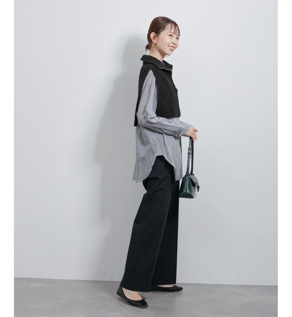 ROPE PICNIC PASSAGE「ラメニットハーフジップベスト」|ベスト・ジレ|