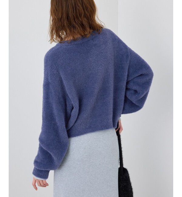 Rope&rsquo;Picnic「fluffy knitフラッフィーニット/ふわふわMIXフェザーニットカーディガン/洗濯機OK」|カーディガン|