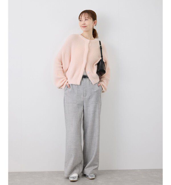 Rope&rsquo;Picnic「fluffy knitフラッフィーニット/ふわふわMIXフェザーニットカーディガン/洗濯機OK」|カーディガン|