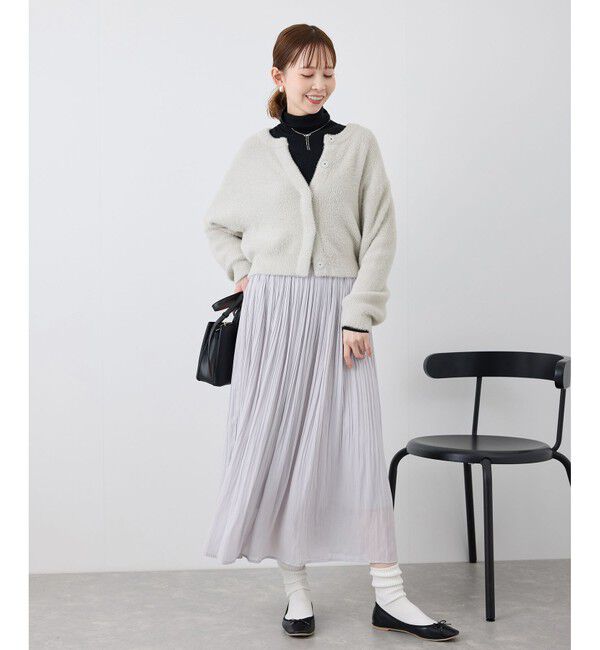 Rope&rsquo;Picnic「fluffy knitフラッフィーニット/ふわふわMIXフェザーニットカーディガン/洗濯機OK」|カーディガン|