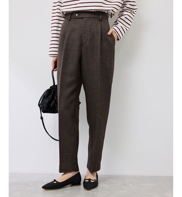 Rope&rsquo;Picnic「スリートーンツイードテーパードパンツ/セットアップ対応」|チノ|