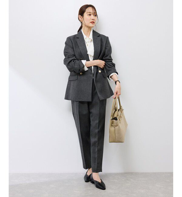 Rope&rsquo;Picnic「スリートーンツイードテーパードパンツ/セットアップ対応」|チノ|