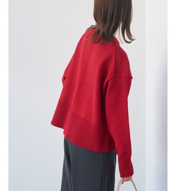 Rope&rsquo;Picnic「【新色追加】着丈が選べるクルーネックサイドスリットニットプルオーバー/イージーケア」|ニット・セーター|