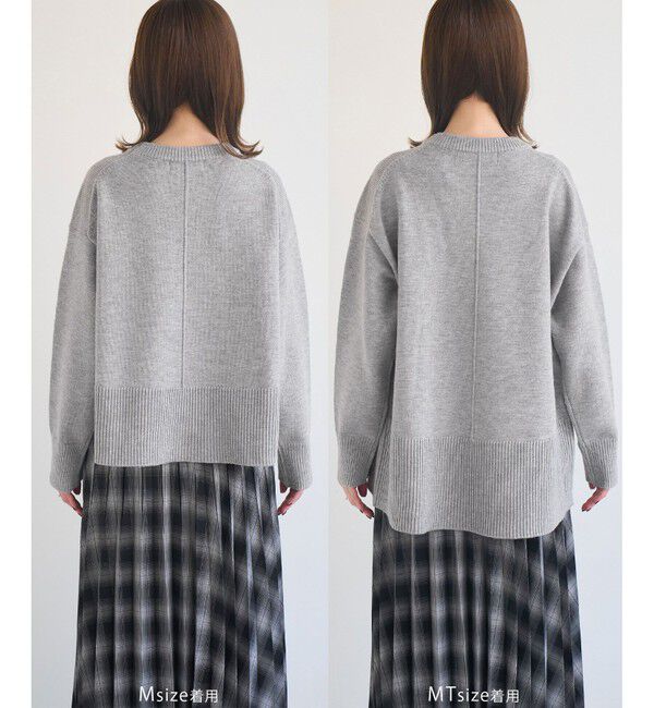 Rope&rsquo;Picnic「【新色追加】着丈が選べるクルーネックサイドスリットニットプルオーバー/イージーケア」|ニット・セーター|