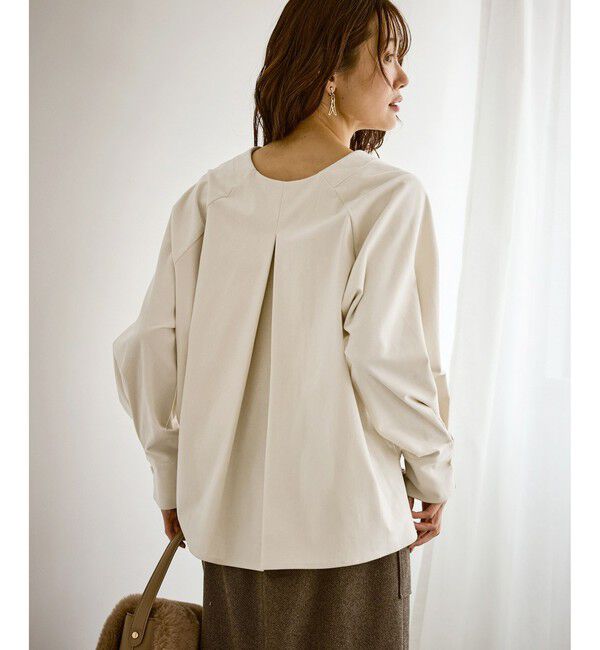Rope&rsquo;Picnic「【emur/エミュール】ストレッチ起毛あわせネックブラウス」|シャツ・ブラウス|