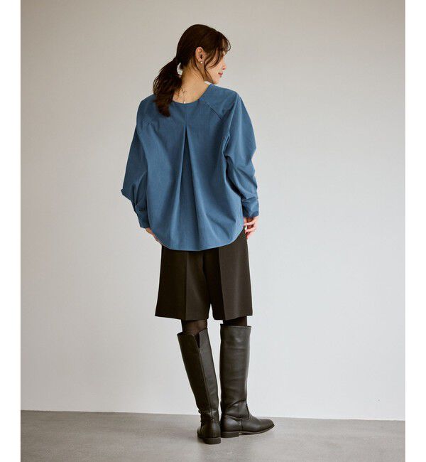 Rope&rsquo;Picnic「【emur/エミュール】ストレッチ起毛あわせネックブラウス」|シャツ・ブラウス|