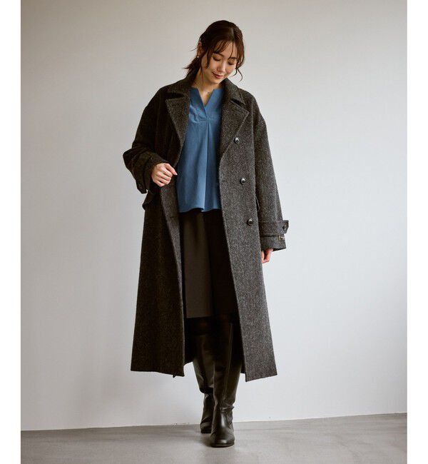 Rope&rsquo;Picnic「【emur/エミュール】ストレッチ起毛あわせネックブラウス」|シャツ・ブラウス|