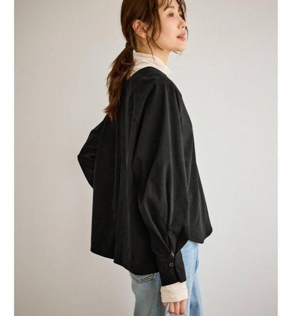 Rope&rsquo;Picnic「【emur/エミュール】ストレッチ起毛あわせネックブラウス」|シャツ・ブラウス|