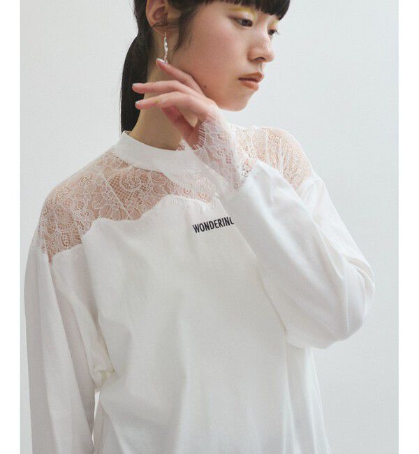 ADAM ET ROPE'「【サステナブル】レースロンTEE」|Tシャツ・カットソー|