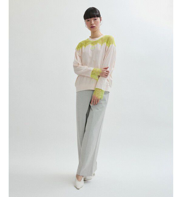 ADAM ET ROPE'「【サステナブル】レースロンTEE」|Tシャツ・カットソー|