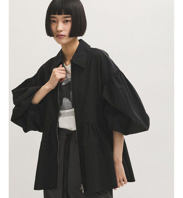 ADAM ET ROPE'「【サステナブル】ペプラムブラウス」|シャツ・ブラウス|クロメイン