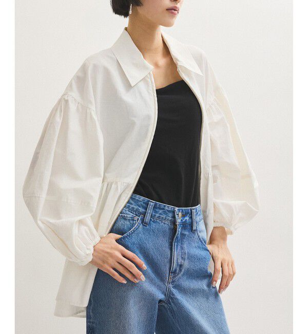 ADAM ET ROPE'「【サステナブル】ペプラムブラウス」|シャツ・ブラウス|