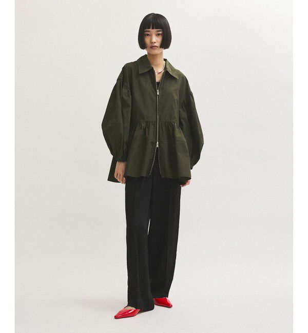 ADAM ET ROPE'「【サステナブル】ペプラムブラウス」|シャツ・ブラウス|