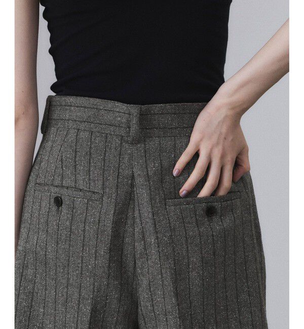 ADAM ET ROPE'「ツイード＆チェックショートパンツ」|チノ|