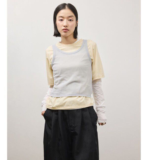 ADAM ET ROPE'「3レイヤードジャージートップス」|Tシャツ・カットソー|