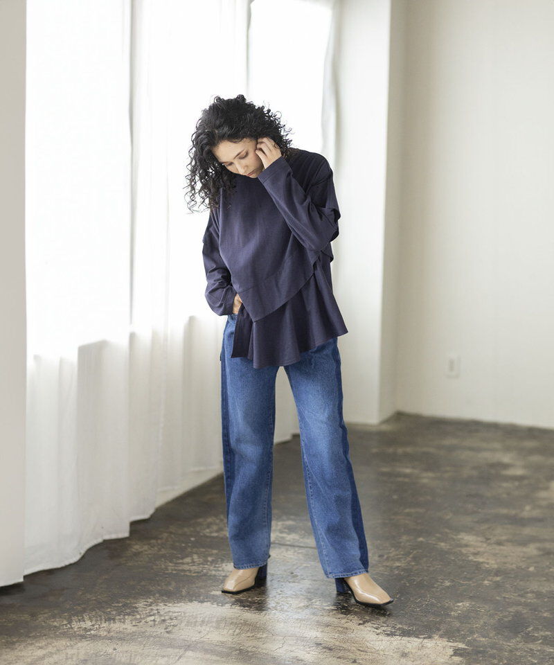  「サイドラインデニムパンツ」|デニム|