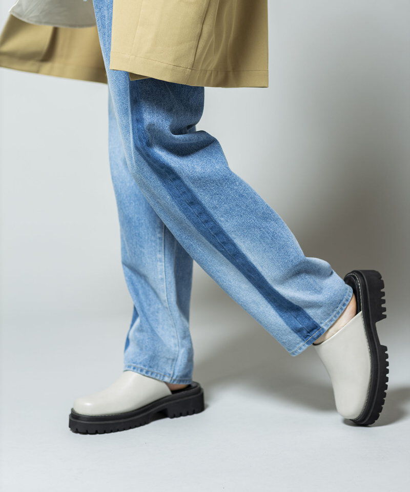  「サイドラインデニムパンツ」|デニム|