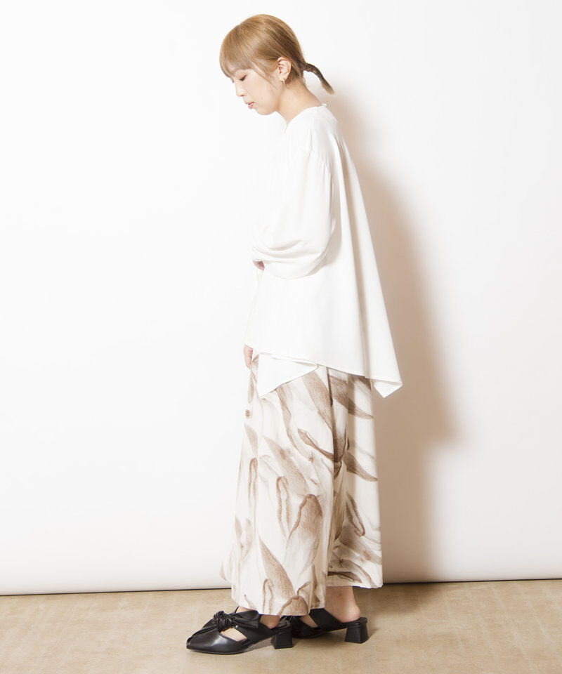  「アシンメトリーレース切替ブラウス」|シャツ・ブラウス|