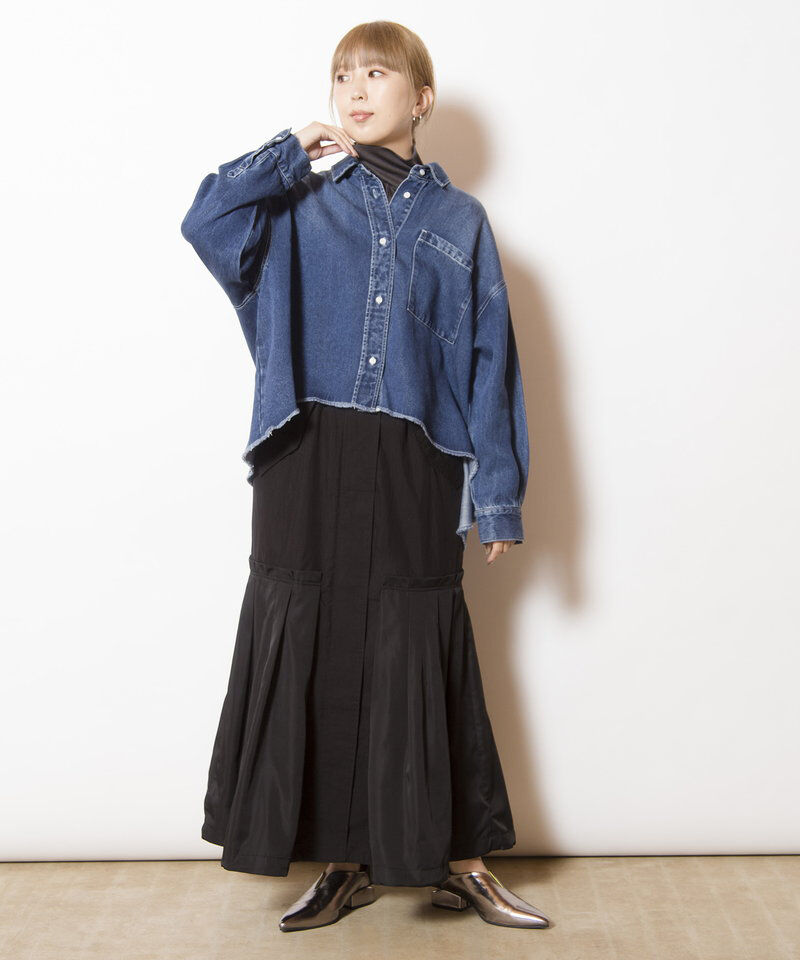  「セルロースデニムビッグシャツ」|シャツ・ブラウス|