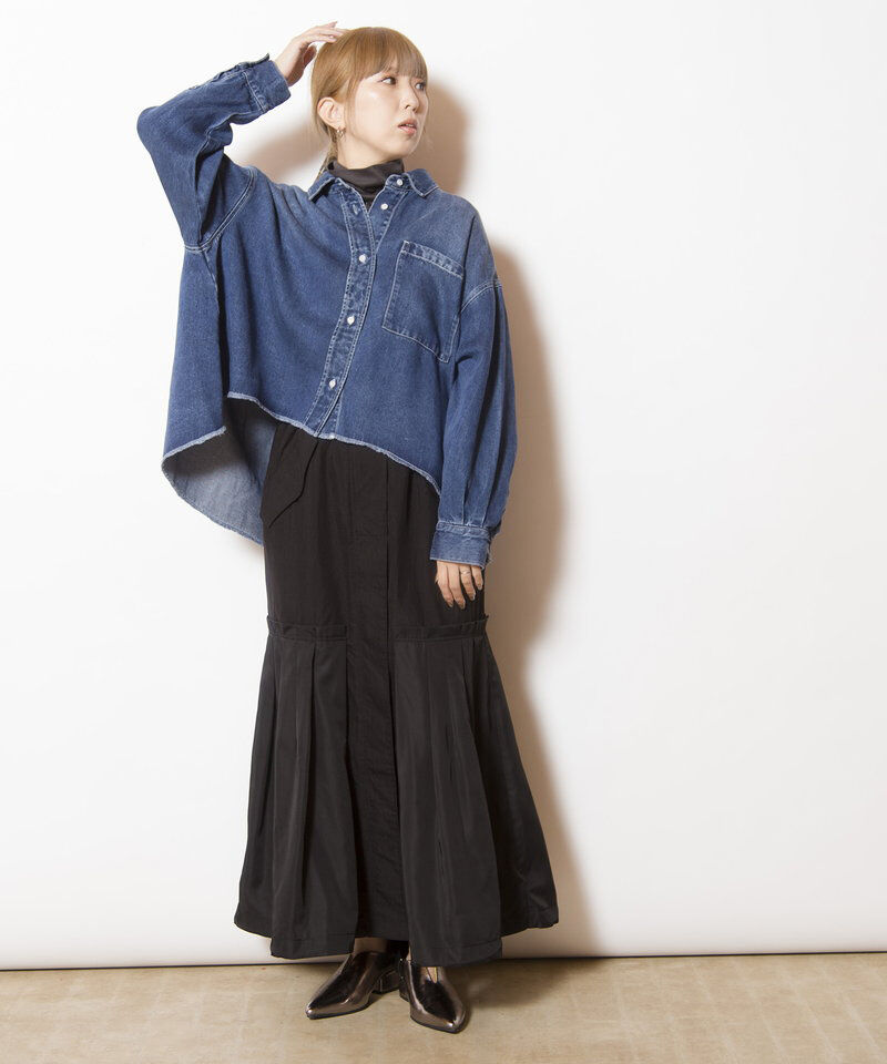  「セルロースデニムビッグシャツ」|シャツ・ブラウス|