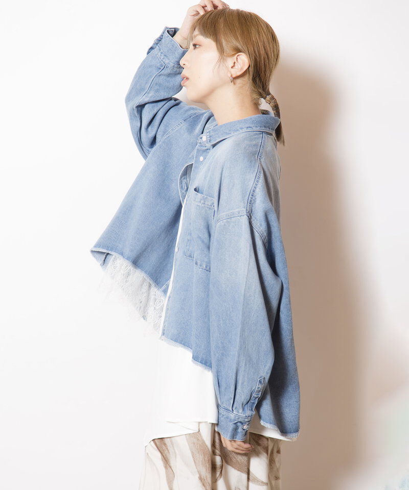  「セルロースデニムビッグシャツ」|シャツ・ブラウス|