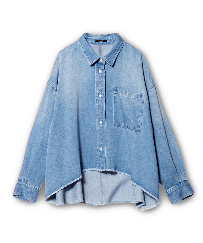  「セルロースデニムビッグシャツ」|シャツ・ブラウス|