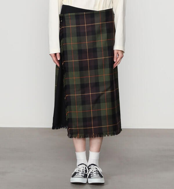 ONEIL OF DUBLIN「O'NEIL OF DUBLIN | ウーステッドウール ラップスカート WOMEN」|スカート|