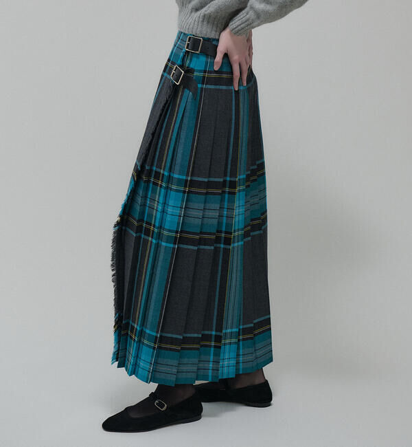 ONEIL OF DUBLIN「O'NEIL OF DUBLIN | ウーステッドウール ロングキルトスカート WOMEN」|スカート|