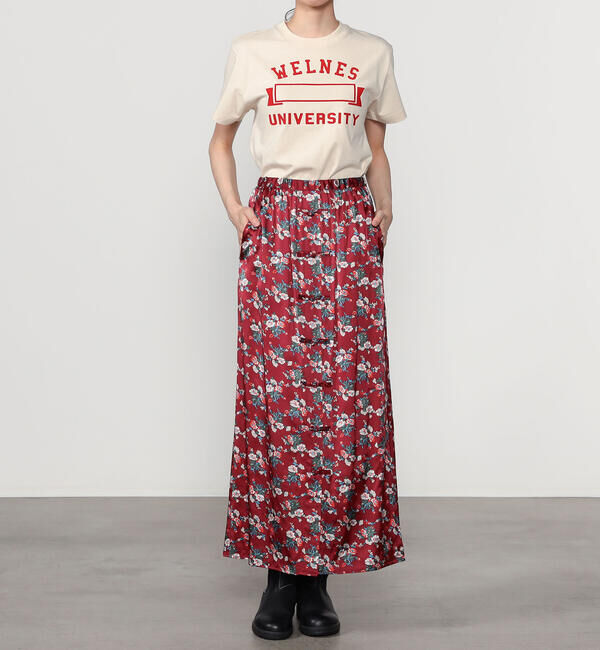  「THE SHINZONE | フラワープリント ロングスカート WOMEN」|スカート|