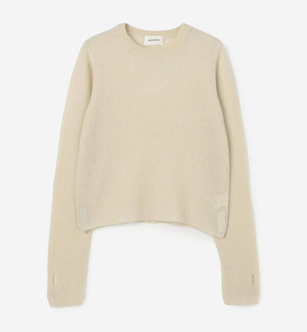  「ADAWAS |〈別注〉カシミヤ シアーセーター WOMEN」|ニット・セーター|ECRU