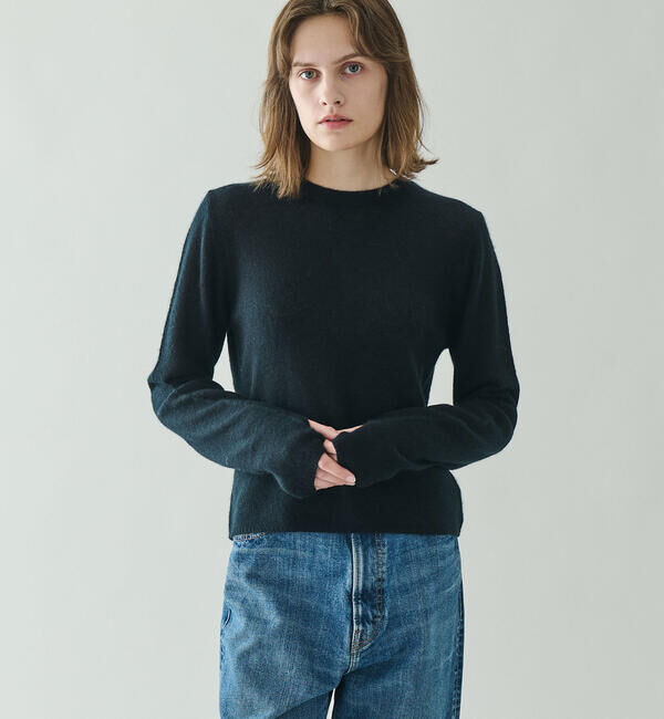  「ADAWAS |〈別注〉カシミヤ シアーセーター WOMEN」|ニット・セーター|BLACK