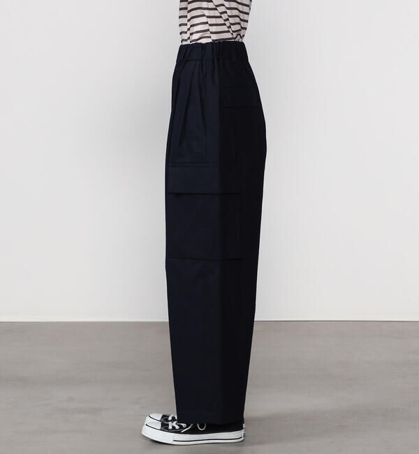  「nicholson & nicholson | コットン ツイルワイドカーゴパンツ WOMEN」|チノ|