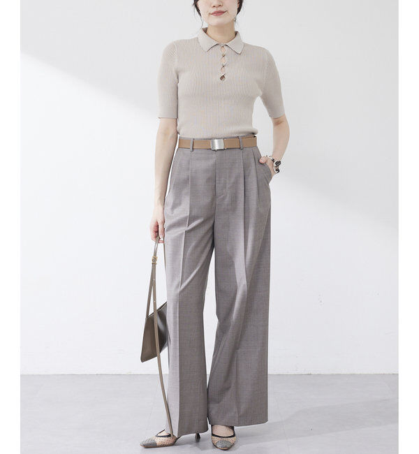 Drawing Numbers「【Drawing Numbers】センタープレスワイドパンツ」|チノ|