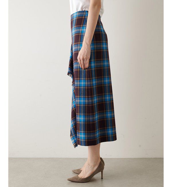  「チェックフリンジスカート」|スカート|