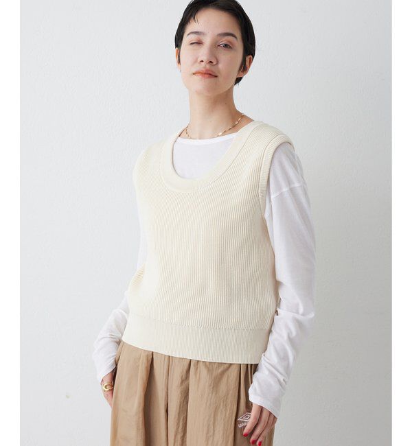 THE PAUSE「【THE PAUSE】両畦ノースリーブニット」|ニット・セーター|