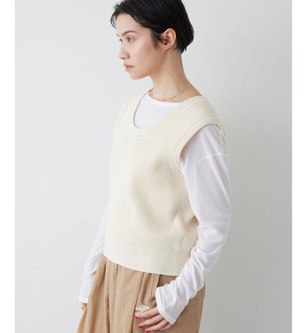 THE PAUSE「【THE PAUSE】両畦ノースリーブニット」|ニット・セーター|