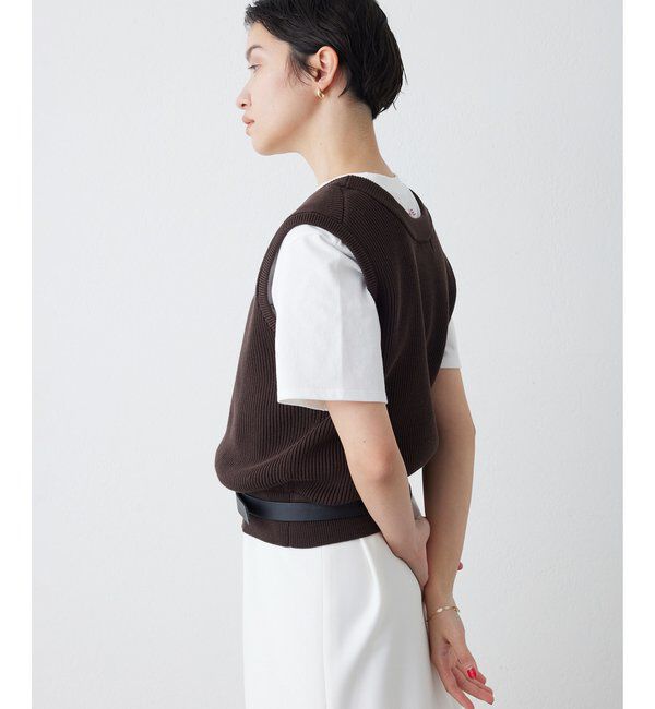 THE PAUSE「【THE PAUSE】両畦ノースリーブニット」|ニット・セーター|