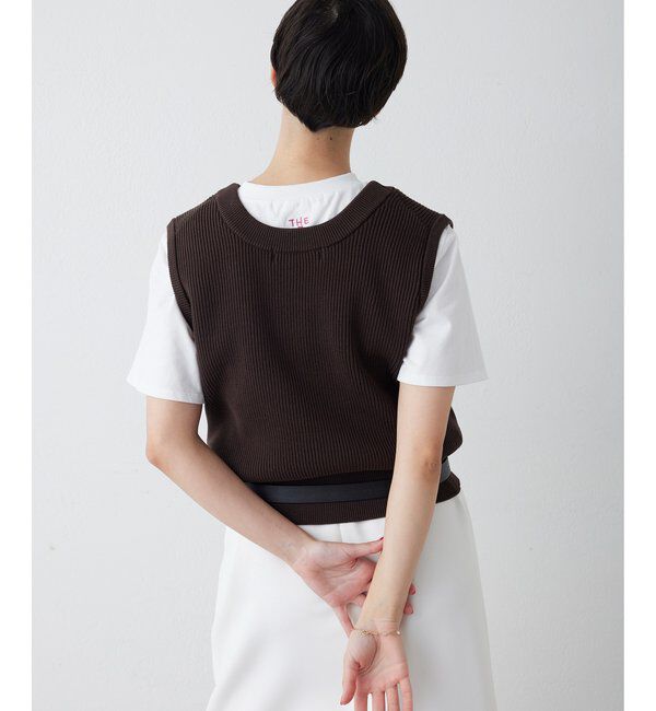 THE PAUSE「【THE PAUSE】両畦ノースリーブニット」|ニット・セーター|