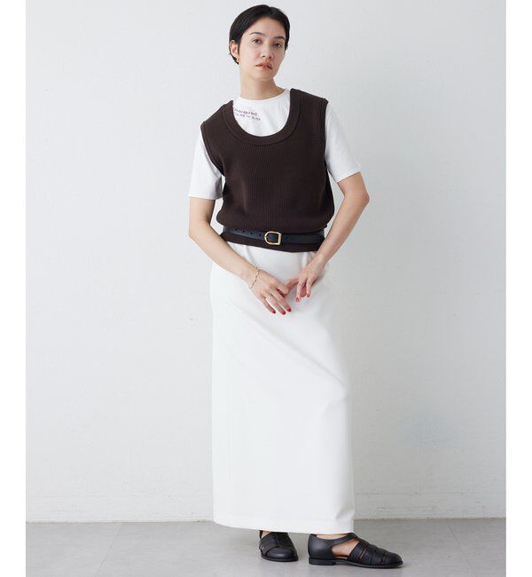 THE PAUSE「【THE PAUSE】両畦ノースリーブニット」|ニット・セーター|