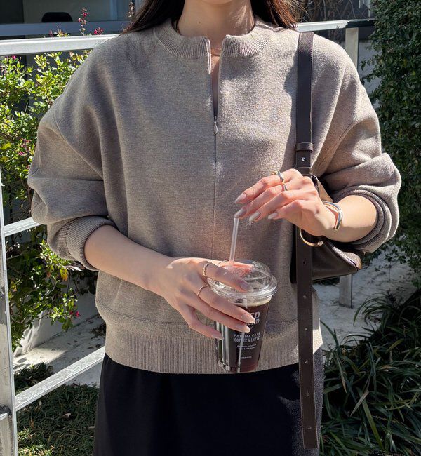  「ジップスウェットライクニット」|ニット・セーター|