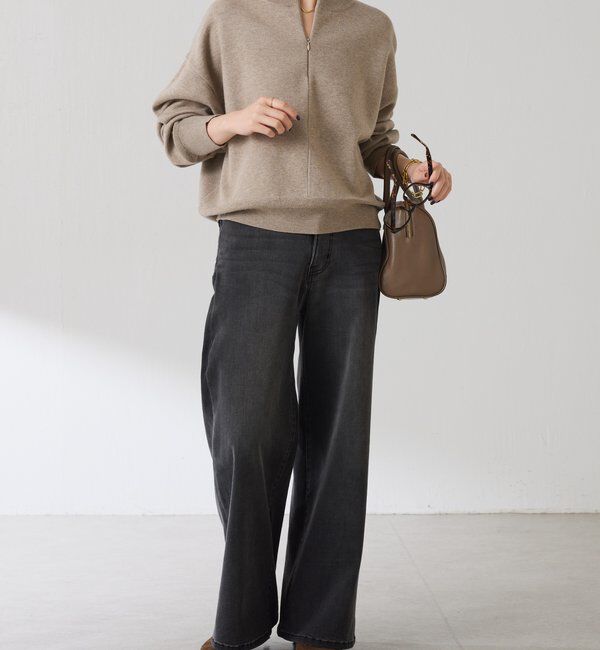  「ジップスウェットライクニット」|ニット・セーター|