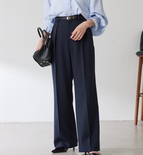  「ウールライクタックパンツ」|チノ|