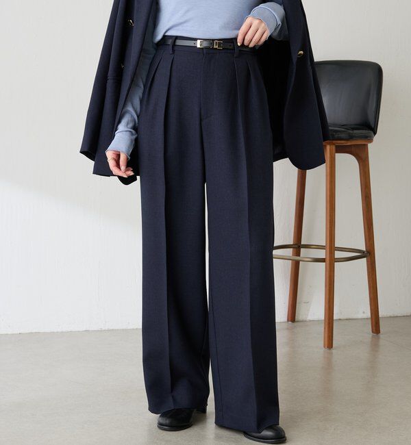  「ウールライクタックパンツ」|チノ|