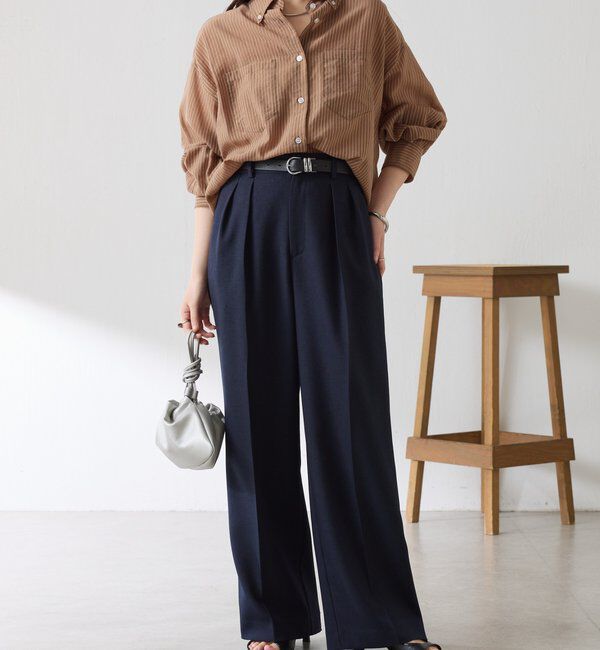  「ウールライクタックパンツ」|チノ|