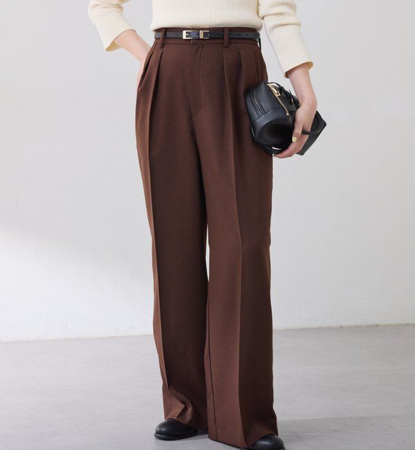  「ウールライクタックパンツ」|チノ|