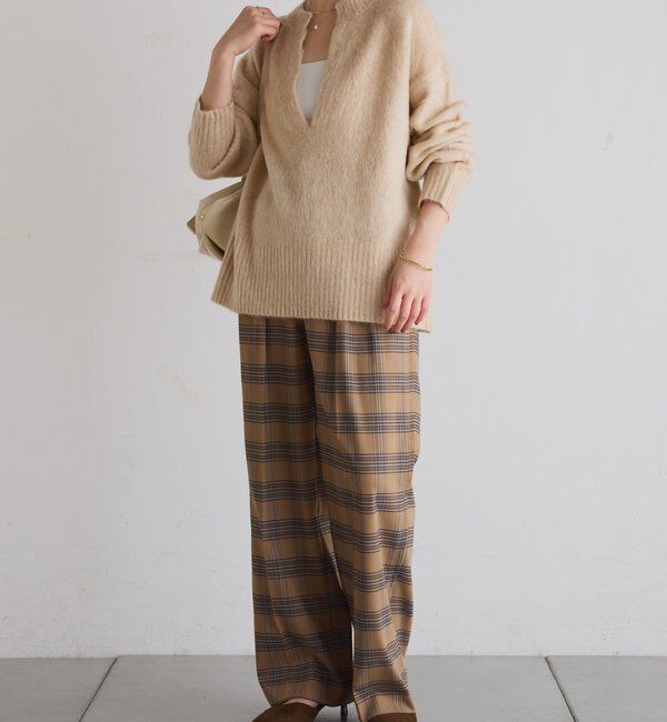  「ウールライクタックパンツ」|チノ|