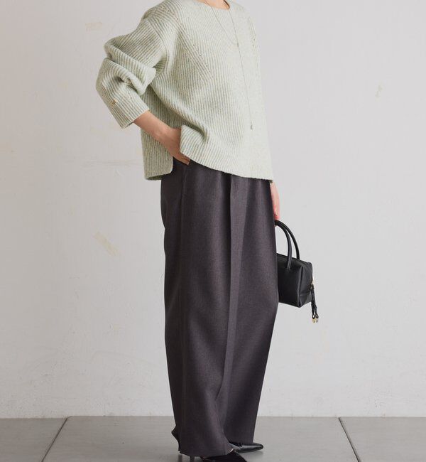  「ウールライクタックパンツ」|チノ|