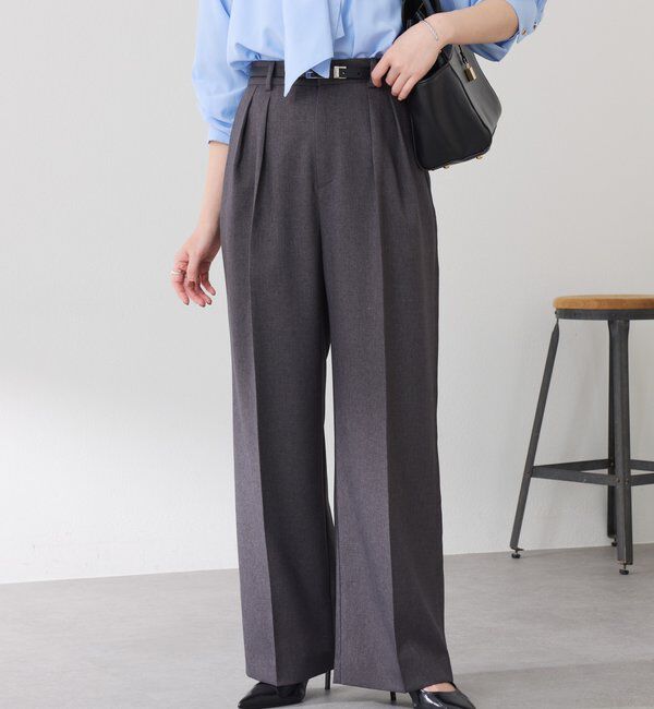  「ウールライクタックパンツ」|チノ|