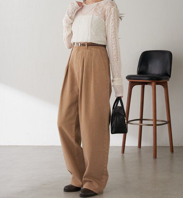  「QanosレースパッチワークロンT」|Tシャツ・カットソー|